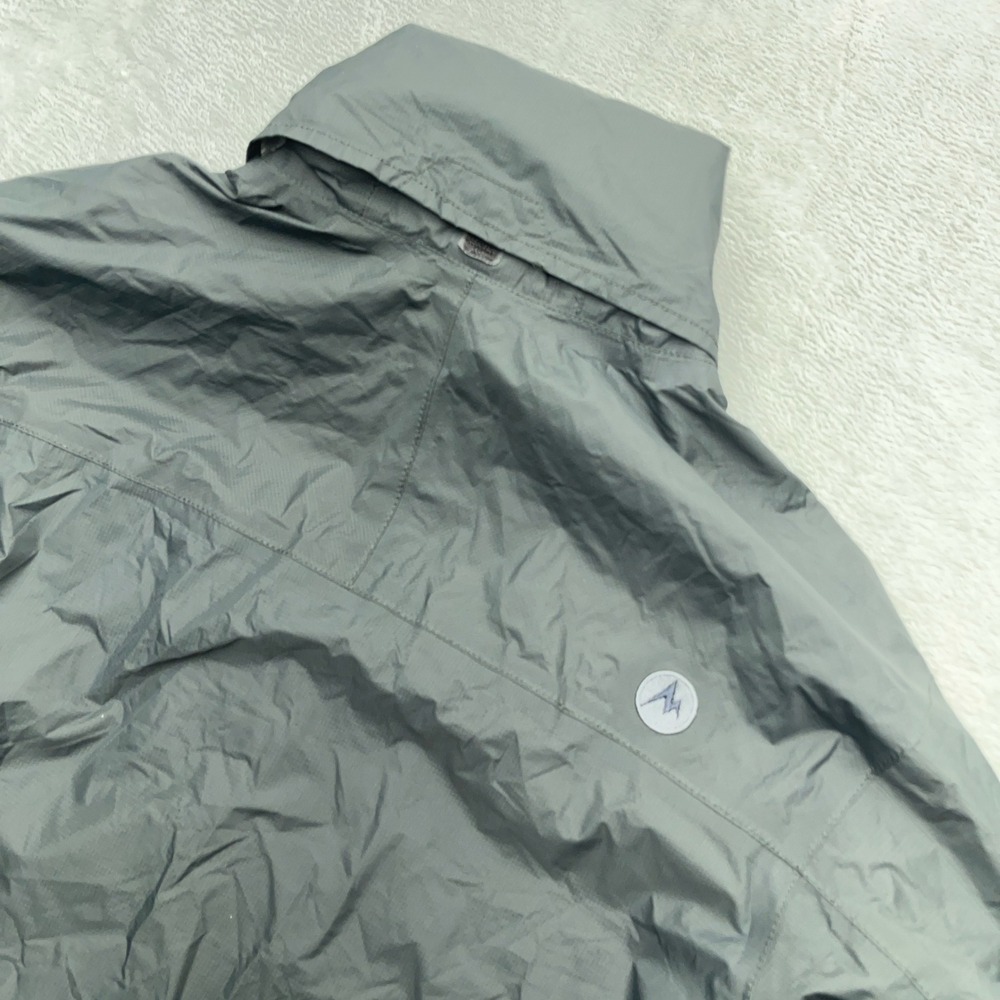 Marmot Packable Rain Jacket Men 2XL Gray Lined Mock Neck Zip Up Tactical Outdoor - Picture 9 of 11